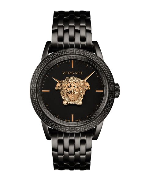 versace mens watch black and gold|men Versace watches on sale.